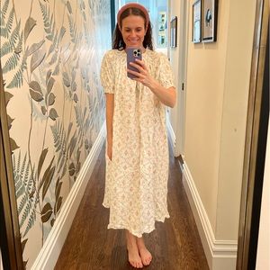 Hill house Caroline nap dress sz XS white floral Spring 2021